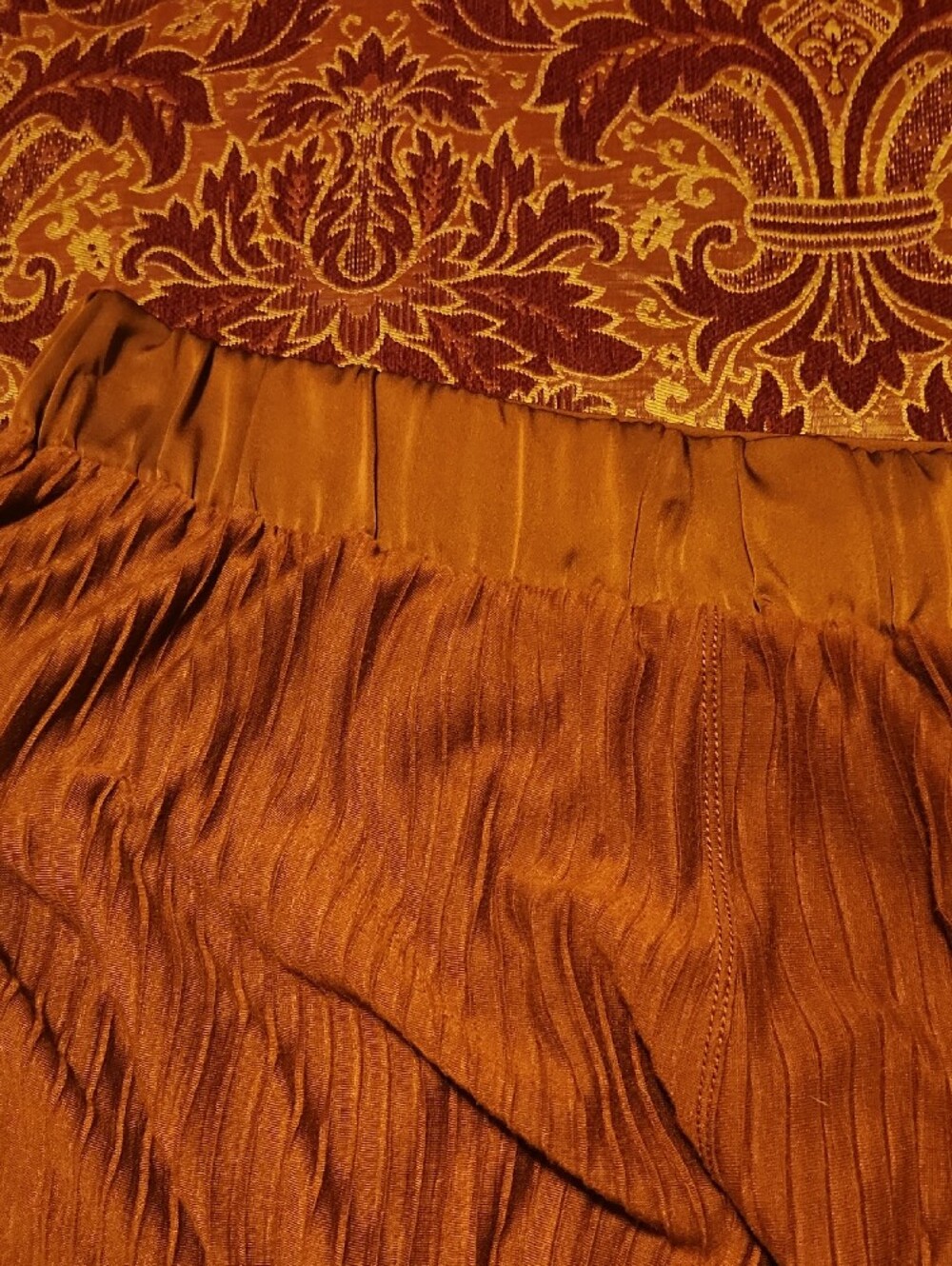 Anthropologie Rust/Brown Pleated Palazzo Pants, Like New, XL - Picture 8 of 10